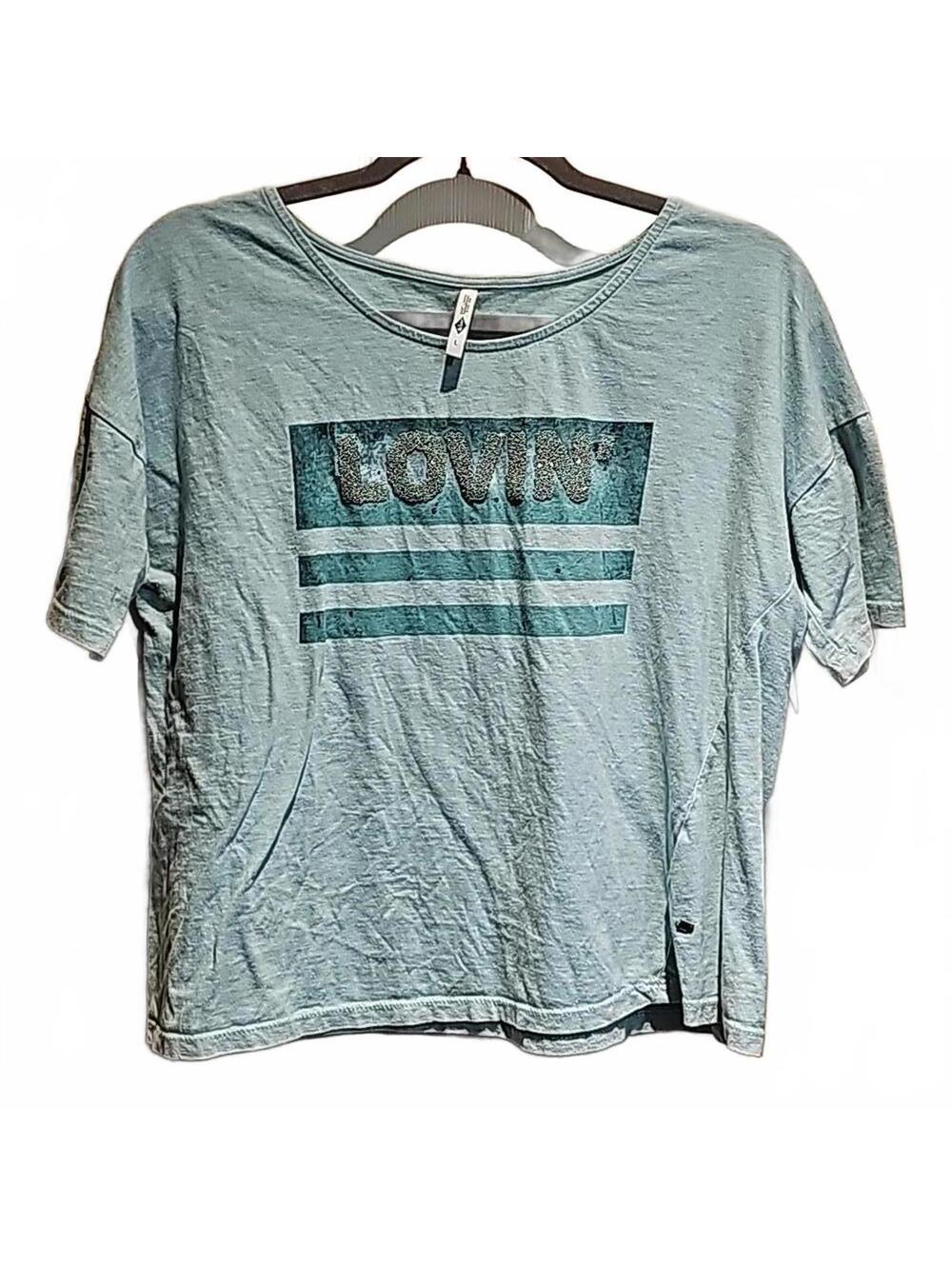 Lee Cooper LOVIN beaded boxy fit top size L